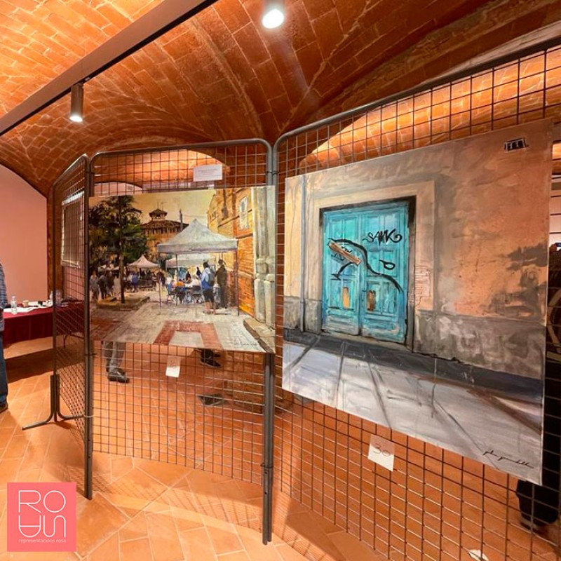 Reixes d'exposició per penjar quadres, fotografies i documents